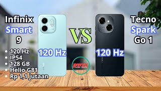 Infinix smart 9 vs Tecno spark Go 1 Tecno spark Go 1 vs Infinix smart 9 Infinix smart 9spark Go 1 [upl. by Ahsetel]