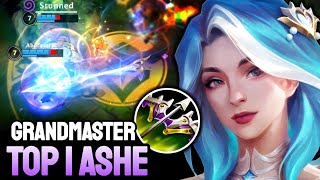 WILD RIFT ASHE  TOP 1 ASHE GAMEPLAY  GRANDMASTER RANKED [upl. by Anuqahs555]