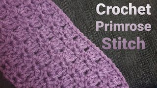 Crochet Primrose Stitch crochet crocheting crochettutorial örgü [upl. by Estis]