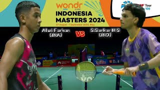 Alwi Farhan INA vs SSankar Muthusamy Subramanian IND  QF  Badminton IM24 [upl. by Ecertak]