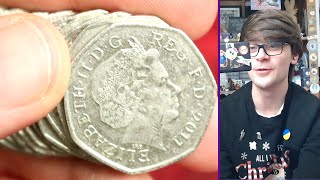 The Biggest 50p Hunt Ive Ever Done £2500 50p Coin Hunt Bag 150 Book 5 [upl. by Philipa119]