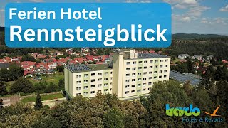 Urlaub im Thüringer Wald  Ferien Hotel Rennsteigblick in FriedrichrodaFinsterbergen Luftbilder [upl. by Bonina]