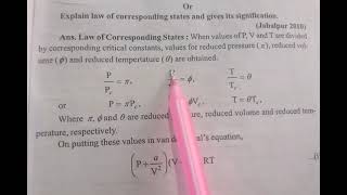 Continuity of state and law of corresponding states by yash  gaseous state  bsc 1st year chemistry [upl. by Leimaj]