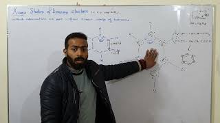 Xrays study of benzene structure  ch9  12th class chemistry [upl. by Nnylhtak]