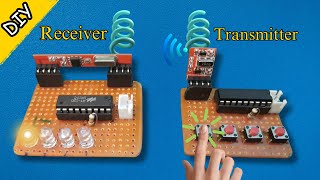 4 channel 433mhz wireless remote control switch  ht12e and ht12d  ElectronXYZ [upl. by Suolekcin]