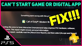 PS5 CANT START GAME OR APP DIGITAL EASY FIX Fast Solution [upl. by Eanrahc]