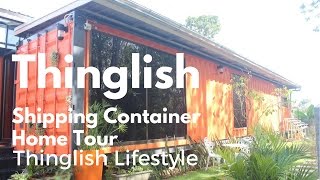 Thinglish SHIPPING CONTAINER HOME Tour sustainableliving [upl. by Einegue]