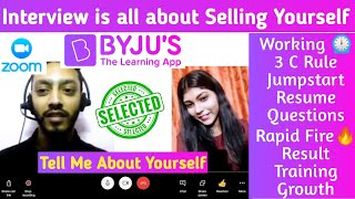 Byjus BDA Final Round Interview question what will they ask in BYJUS Business Development Interview [upl. by Tyre781]