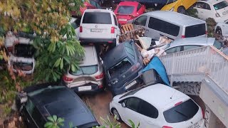 Imágenes de la devastadora tormenta que afectó a la región de Valencia y dejó decenas de víctimas [upl. by Cordeelia899]