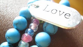 Tutorial Stretchy Bracelet w Charm [upl. by Sivek]