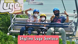 Skyline Luge Sentosa SingaporePrincess first ride [upl. by Leiuqese796]