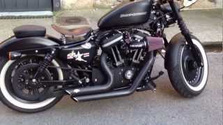 HARLEY IRON 883 Hatuey PARTE V  BOBBER KampN FILTER [upl. by Ahsasal]