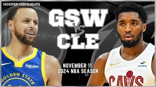 Golden State Warriors vs Cleveland Cavaliers Full Game Highlights  Nov 11  2024 NBA Season [upl. by Niels]