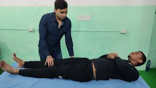 A very young man suffering from back pain backpainrelief chiropracticadjustment relaxation [upl. by Ayahsal]