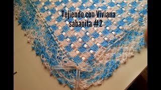 SABANITA o MANTA para BebÃ© tejida a gancho crochet [upl. by Aeki]