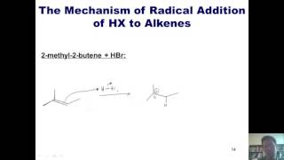 Chapter 12 – Radical Chemistry Part 3 of 6 Adding HBr to alkenes [upl. by Hal113]