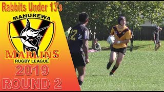 2019 Round 2 Manurewa Marlins U13 Rabbits v Manukau Magpies [upl. by Negyam]