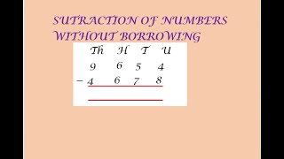 Subtraction Without Borrowing [upl. by Naoh317]