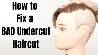 How to Fix a Bad Undercut Haircut  TheSalonGuy [upl. by Ailsa39]