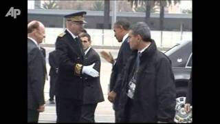 Raw Video Obama Arrives in France [upl. by Mathre]