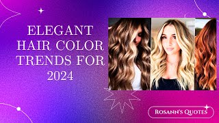 Hair Color Trends Youll Be Seeing In 2024 [upl. by Airetas]