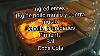 Receta fácil  POLLO A LA COCA COLA AL HORNO [upl. by Marguerite221]