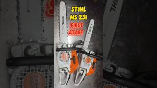 STIHL MS 251 FIRST START stihl [upl. by Rama]