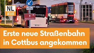 Cottbus  Erste neue Straßenbahn bei Cottbusverkehr eingetroffen  so geht es weiter [upl. by Curcio]