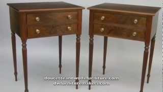 Walnut Nightstand with reeded legs handmade by Doucette and Wolfe Furniture Makers [upl. by Sower]