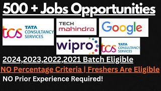 500  Job Opportunities 202420232022 amp 2021 Batch Students  Average Salary  85 LPA  Apply Now [upl. by Hellman57]