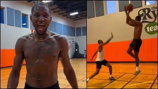 Jonathan Kuminga showing crazy improvements this summer on his shooting amp handles [upl. by Dal706]