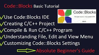 how to use code blocks for c c programming  Code Blocks IDE basic tutorial for beginners [upl. by Meris750]