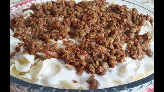 Mercimek Soslu Kıymalı Makarna Salatası  Nefis Lezzet [upl. by Occor926]