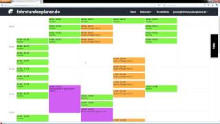 FahrstundenplanerAnleitung für Fahrschüler 1 KalenderNavigation [upl. by Fallon]