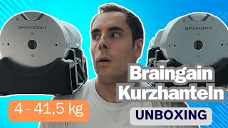 BRAINGAIN 4415kg VERSTELLBARE KURZHANTELN Unboxing amp Erster Eindruck [upl. by Ahsirk931]