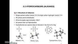 PRERECORDED CHM096 2022 TOPIC 5 531 Structure of alkanes [upl. by Nivel]