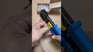 RJ45 crimping tool ￼with pass through connectors put RJ45 connector on FTP cable ինտերնետի կոնեկտոր [upl. by Kenneth]