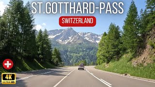 StGotthard Pass  Airolo  Göschenen  old Tremola road Switzerland 4K Drivinig Tour [upl. by Abramo806]