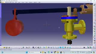 catia v5 lever safety valve assembly [upl. by Enneite]