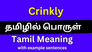 Crinkly meaning in Tamil Crinkly தமிழில் பொருள் [upl. by Burrton]