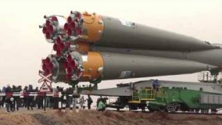 Expedition 27 Crew Prepares for Launch as their Soyuz Rocket Move to Launch Pad [upl. by Leiru817]