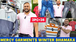 Bangladeshi winter wholesale market in kolkataJeans wholesaleJoggersHoodieMercy garments kolkata [upl. by Nehte530]