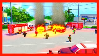 BROKEN TRAFFIC LIGHTS CAUSE INTERSECTION CRASH LEGS BURNED OFF Southwest Florida Roleplay [upl. by Raval]