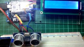 Driving Ultrasonic Sensor with NodeMCU and i2C 16x2 LCD Screen [upl. by Armington]