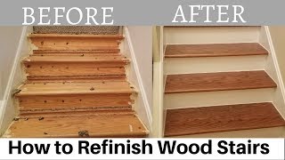 How to Refinish Wood Stairs [upl. by Lindsey]