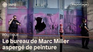 Le bureau du ministre canadien Marc Miller vandalisé à Montréal [upl. by Knoll]