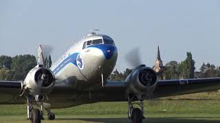 Meeting de Cambrai 2018 décollage du DC3 AIR FRANCE [upl. by Tearle]