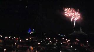 Wishes Fireworks at Disneyworld as seen from the monorail [upl. by Eisenberg]