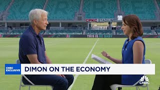 JPMorgan CEO on inflation getting back to 2 Im a little bit of a skeptic on that too [upl. by Eenafit]