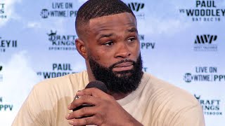 TYRON WOODLEY FIRST IMMEDIATE REACTION AFTER JAKE PAUL KNOCKOUT TELLS FANS TO quotRESPECT JAKEquot [upl. by Adaiha721]